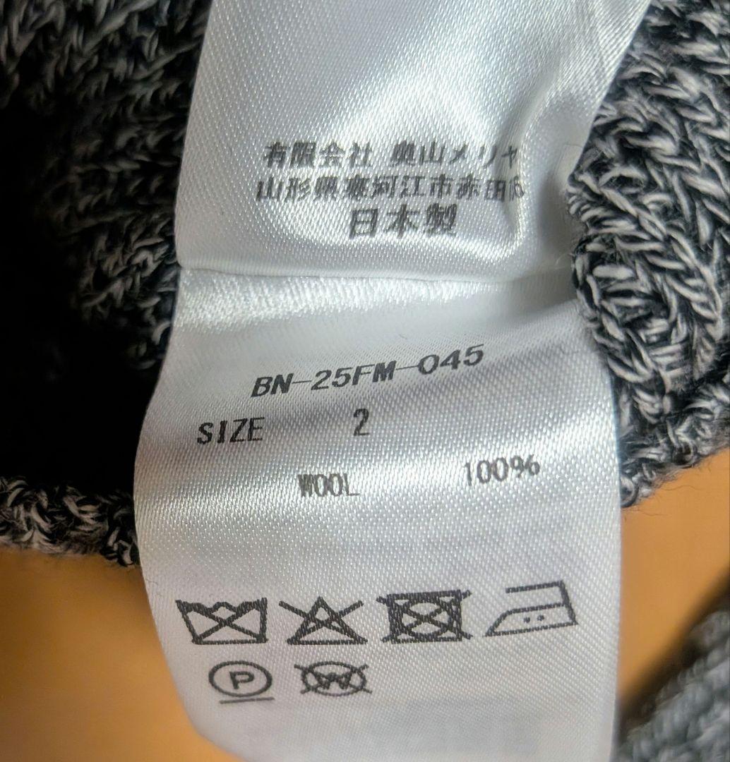 トップス 25AW BATONER SOLID WOOL RIB HALF ZIP