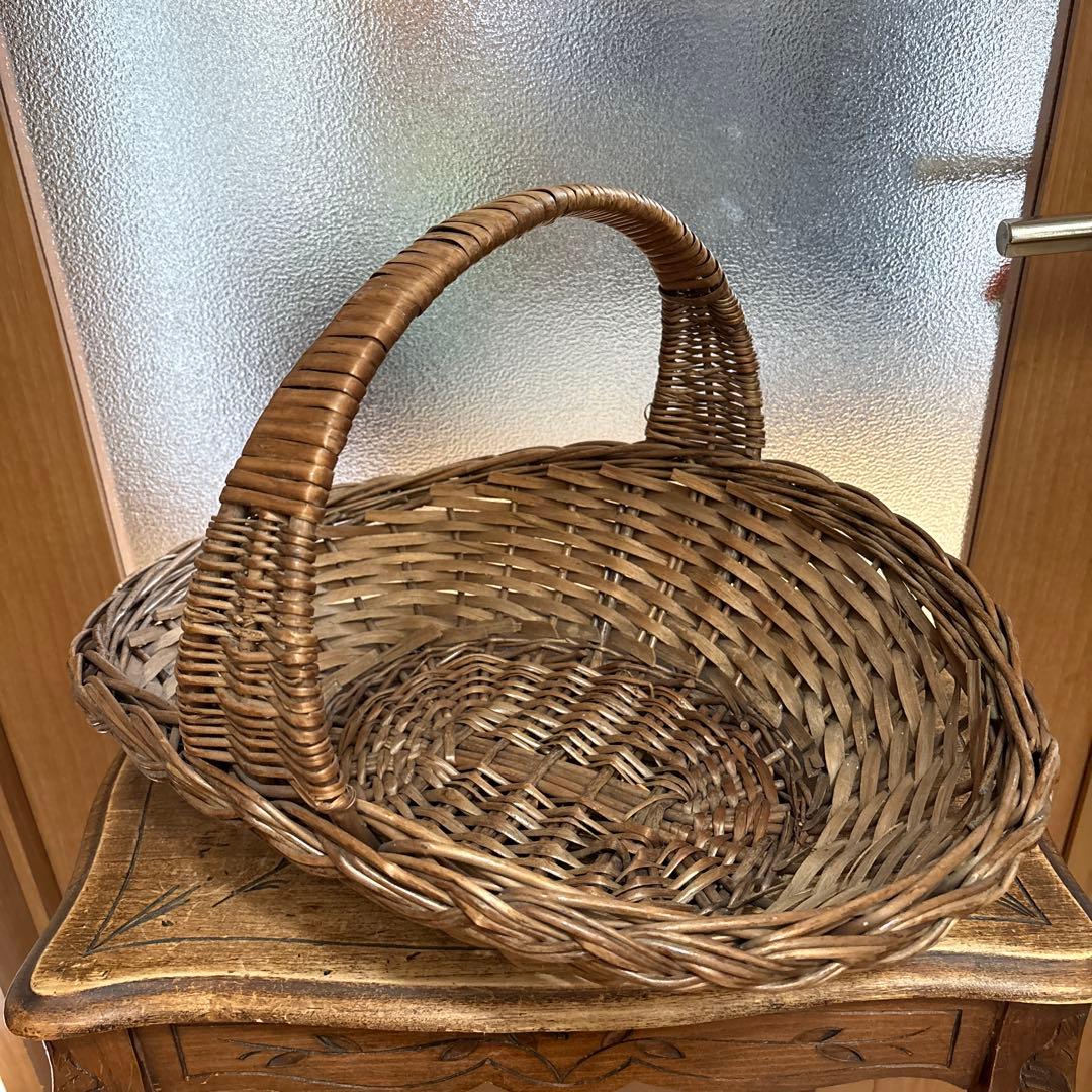 フランス　アンティーク　パニエ　カゴ　バスケット