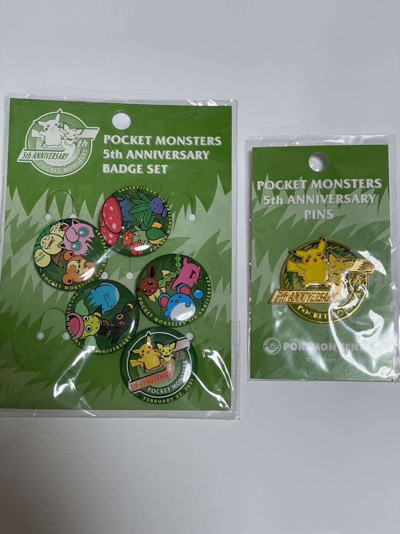 ポケットモンスター 5周年　ピンバッチ＆缶バッチセット