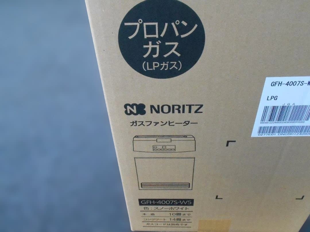 未開封　ノーリツ　LPガス用 ガスファンヒーター GFH-4007S-W5