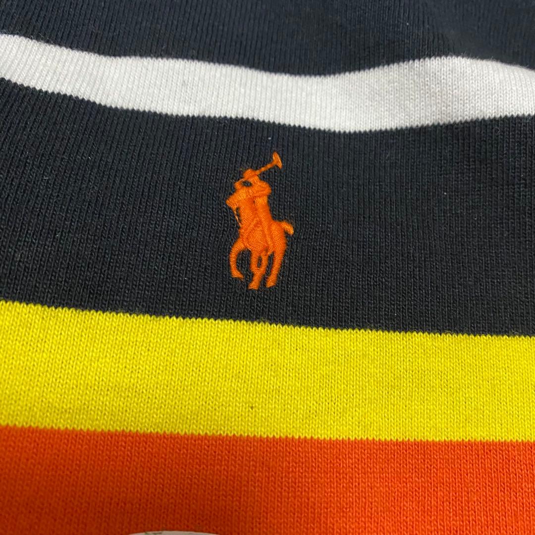 【美品】 現行 ポロラルフローレン ラグビーシャツ　マルチカラー 刺繍　ポニー