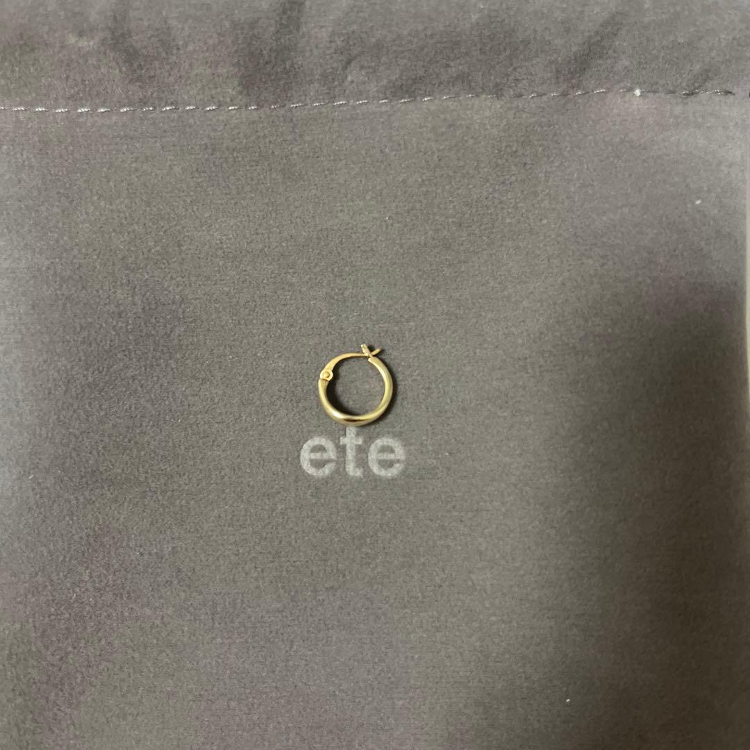 ete フープピアス片耳　K10イエローゴールド