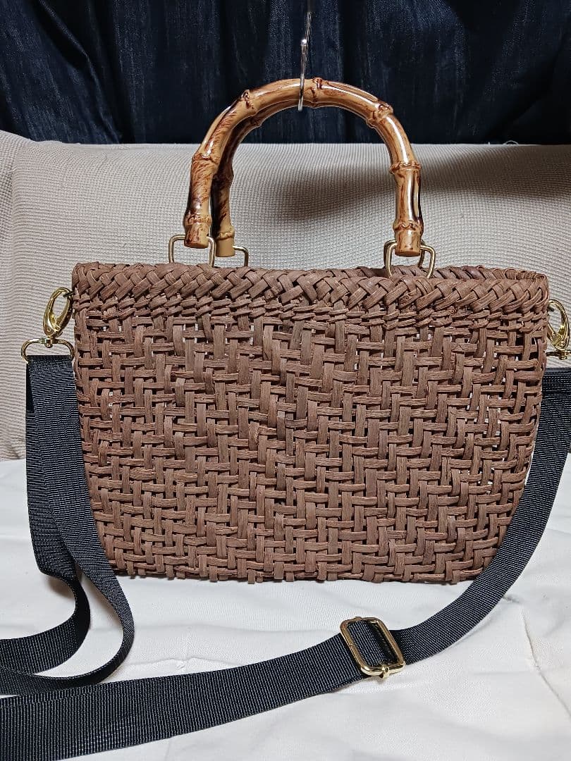 【未使用】 山葡萄かごバック 国産 2wayショルダー