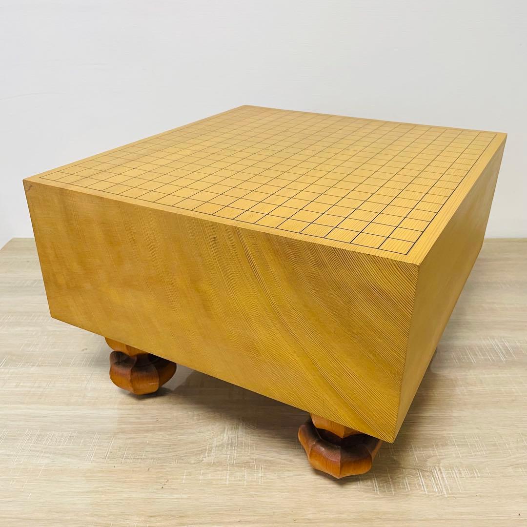 ★美品★ 囲碁 碁盤 天柾 柾目 ヘソ 脚付き 桐製盤覆い