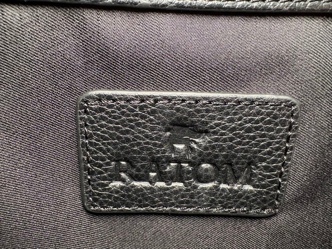 RATOM トートバッグ 本革 黒　シンプル A4収納可能 ビジネス 通勤