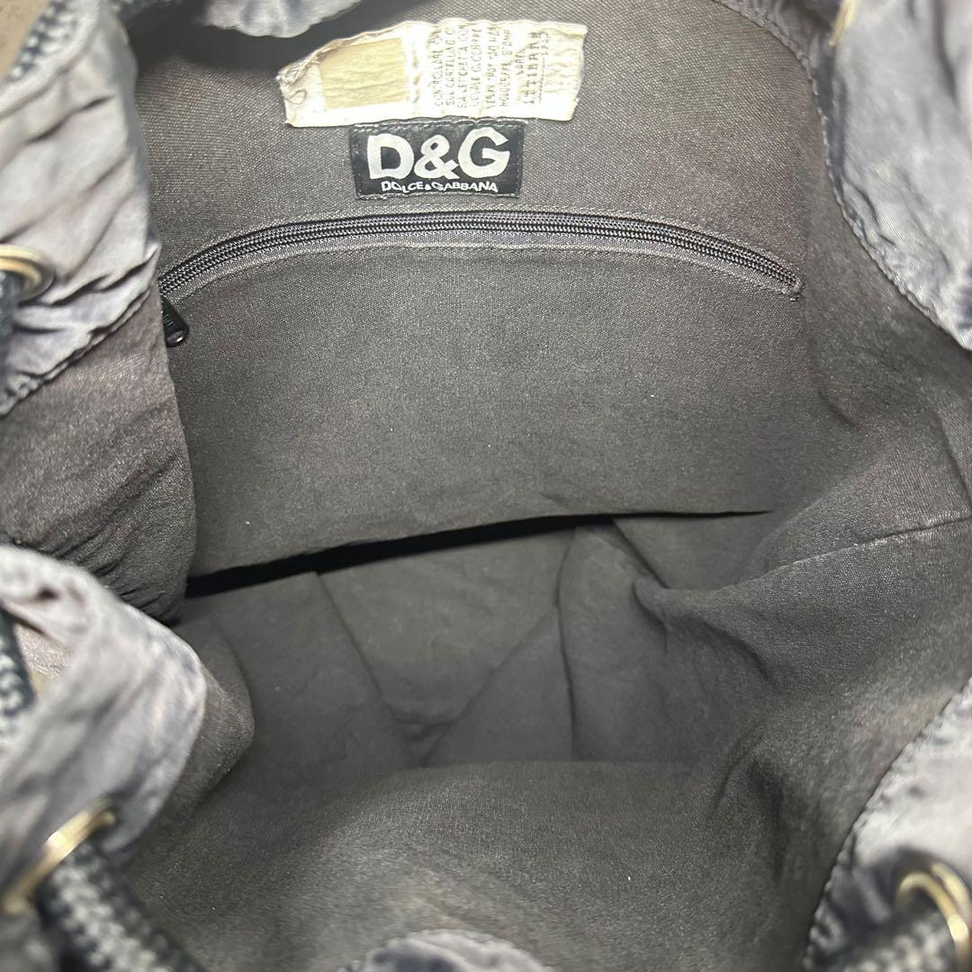 DOLCE&GABBANA ロゴ　巾着　ナイロン　ラージ　ショルダーバッグ