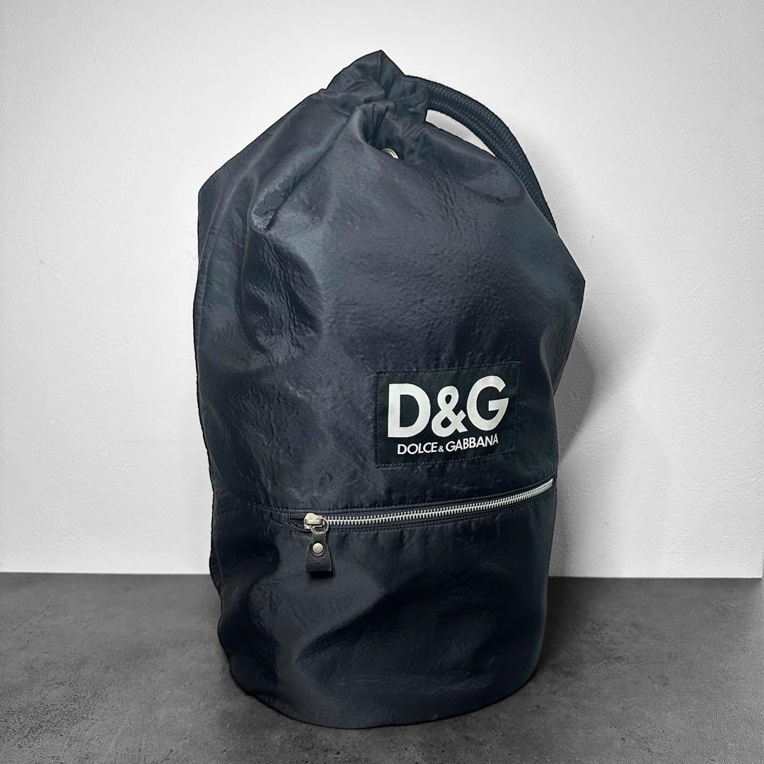 DOLCE&GABBANA ロゴ　巾着　ナイロン　ラージ　ショルダーバッグ