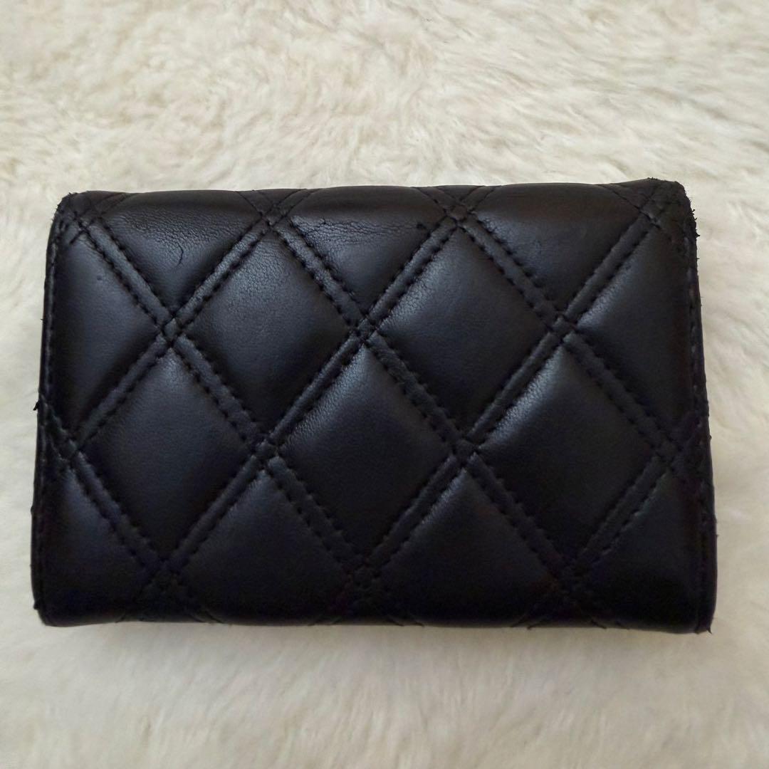 シャネル　マトラッセ　カードケース　名刺入れ　黒　ブラック　ミニ財布　20番台