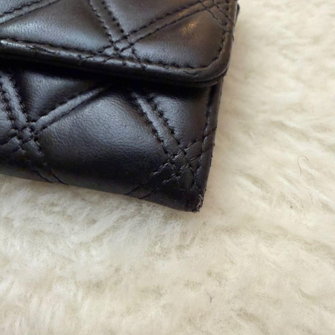 シャネル　マトラッセ　カードケース　名刺入れ　黒　ブラック　ミニ財布　20番台