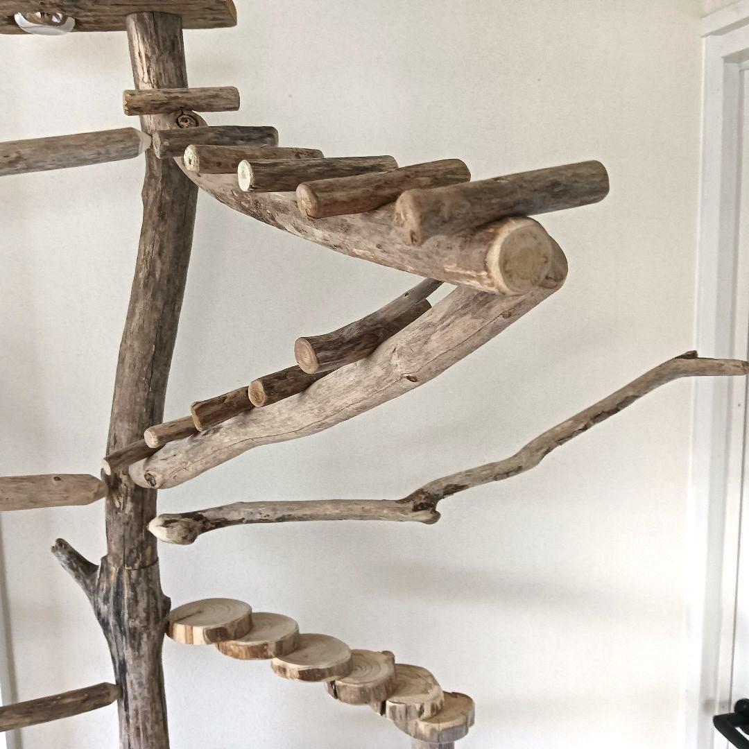 ちょこまふぃん バードアスレチックジム大型 天然木 自然木 流木 インコ