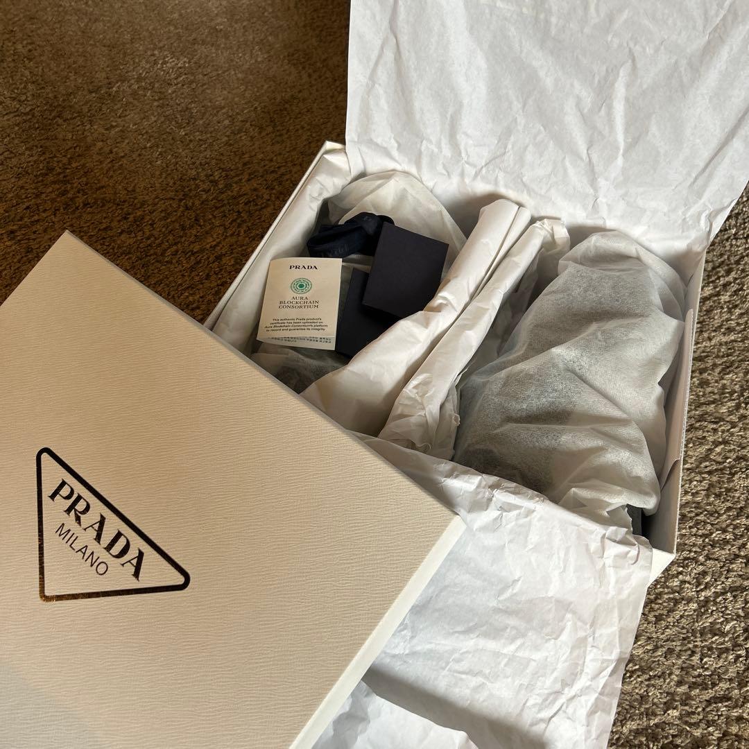 Prada プラダ　モノリス　ラバー　サンダル　黒　39