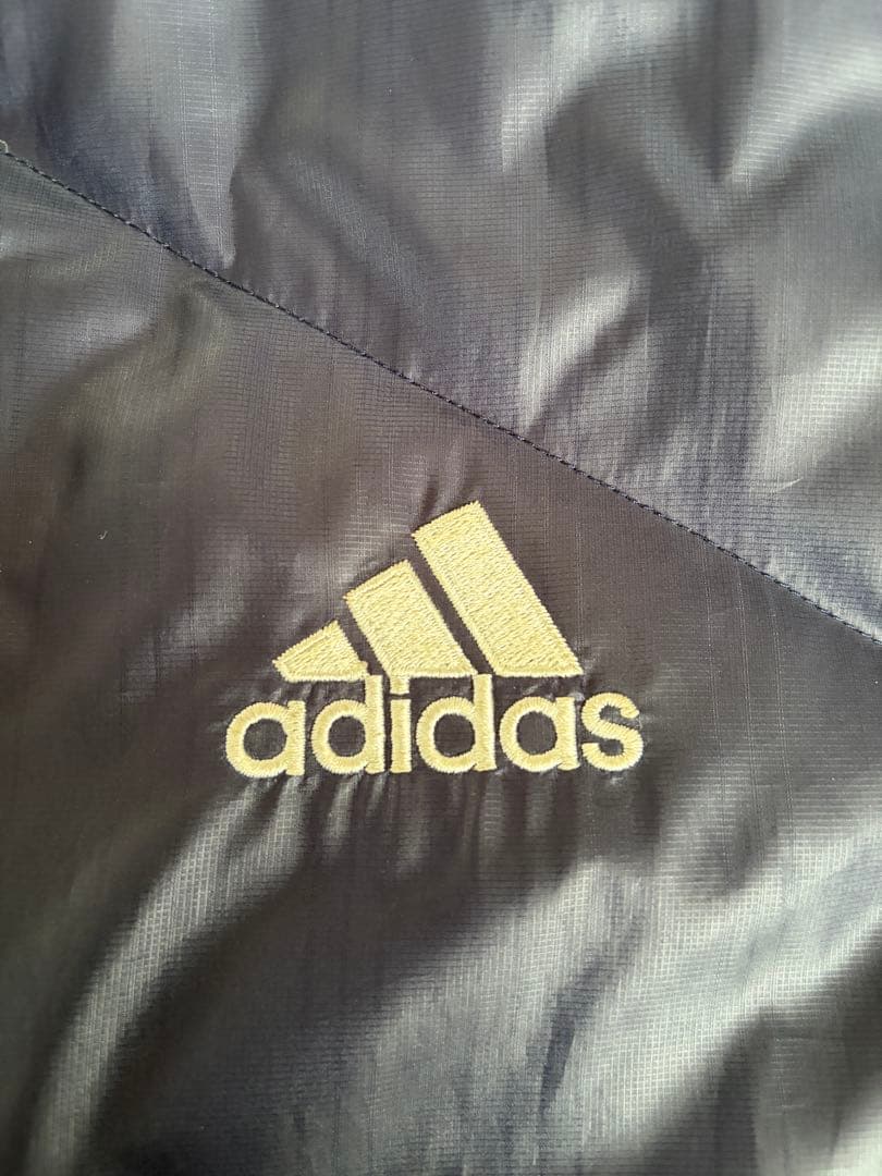 アディダス ベンチコート ロング M ネイビー フェザー45% 防寒