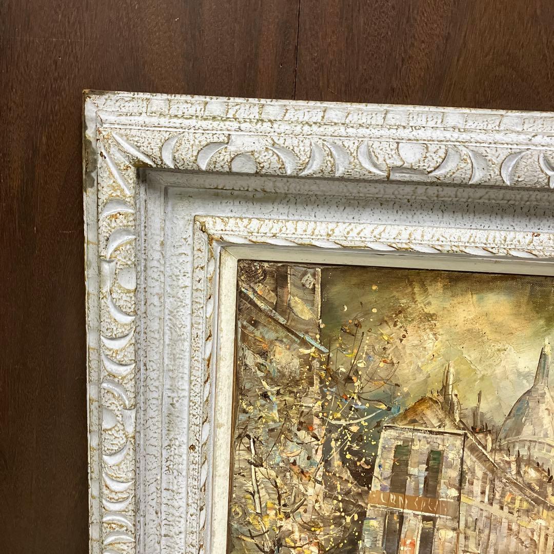 アンティーク 油絵 油彩画 風景画 立体画 絵画 アート 美術 芸術 額縁 額装