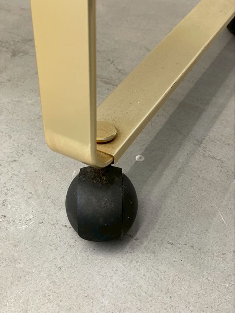 【希少】ヴィンテージ ゴールド ガラスワゴン キッチンワゴン ミッドセンチュリー