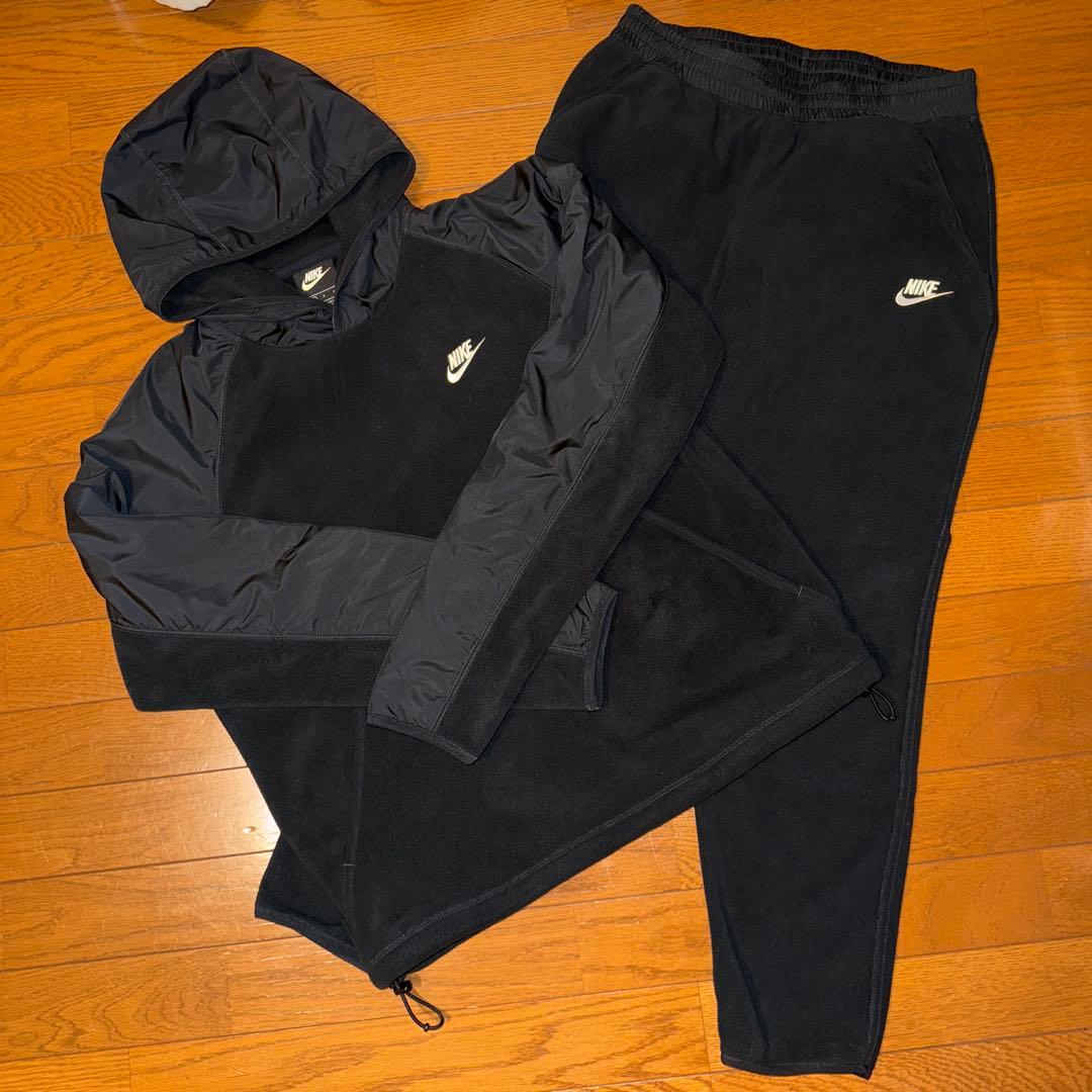 メンズS セットアップ フリースナイロン　廃盤 ナイキ ブラック
