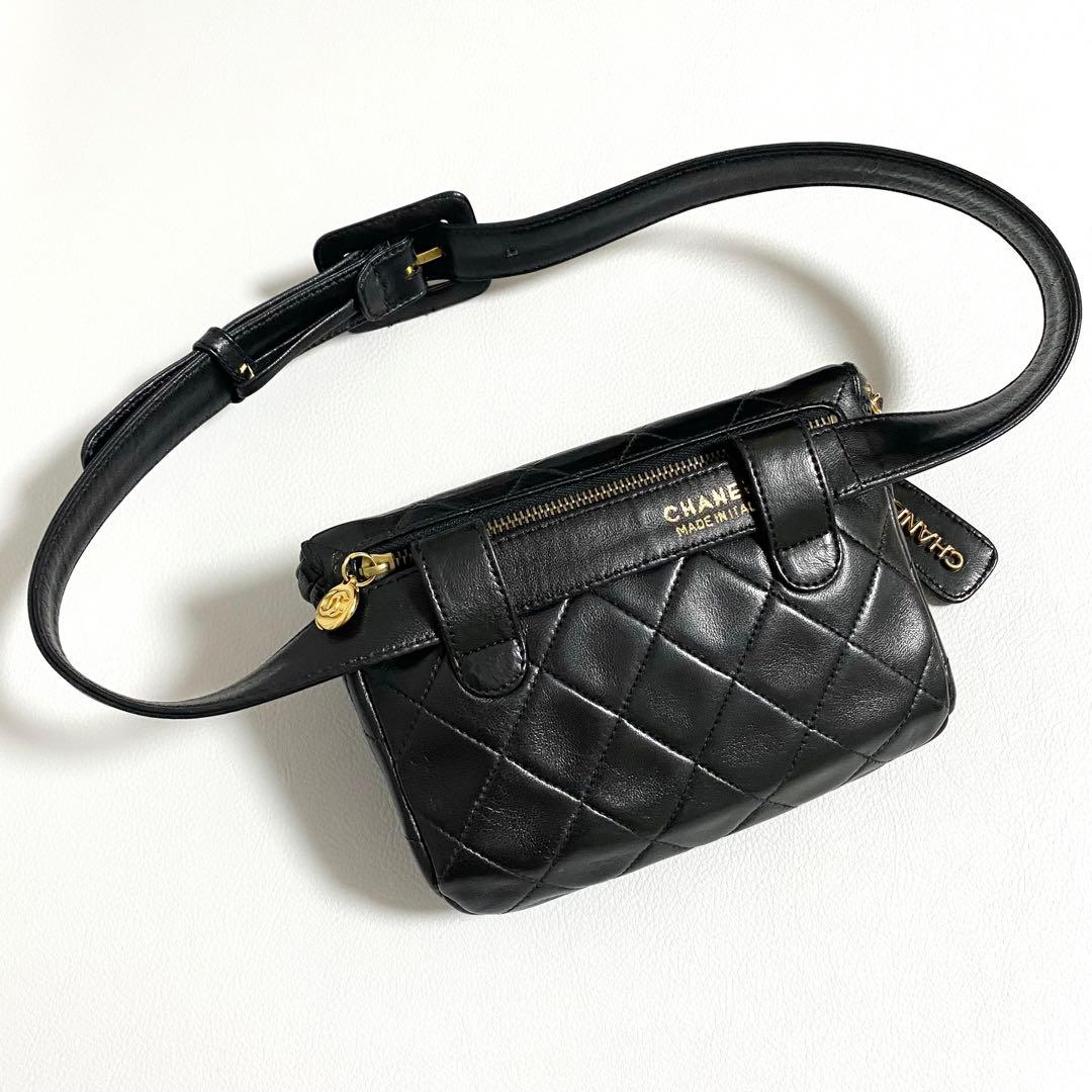 CHANEL / マトラッセ ウエストバッグ ラムスキン