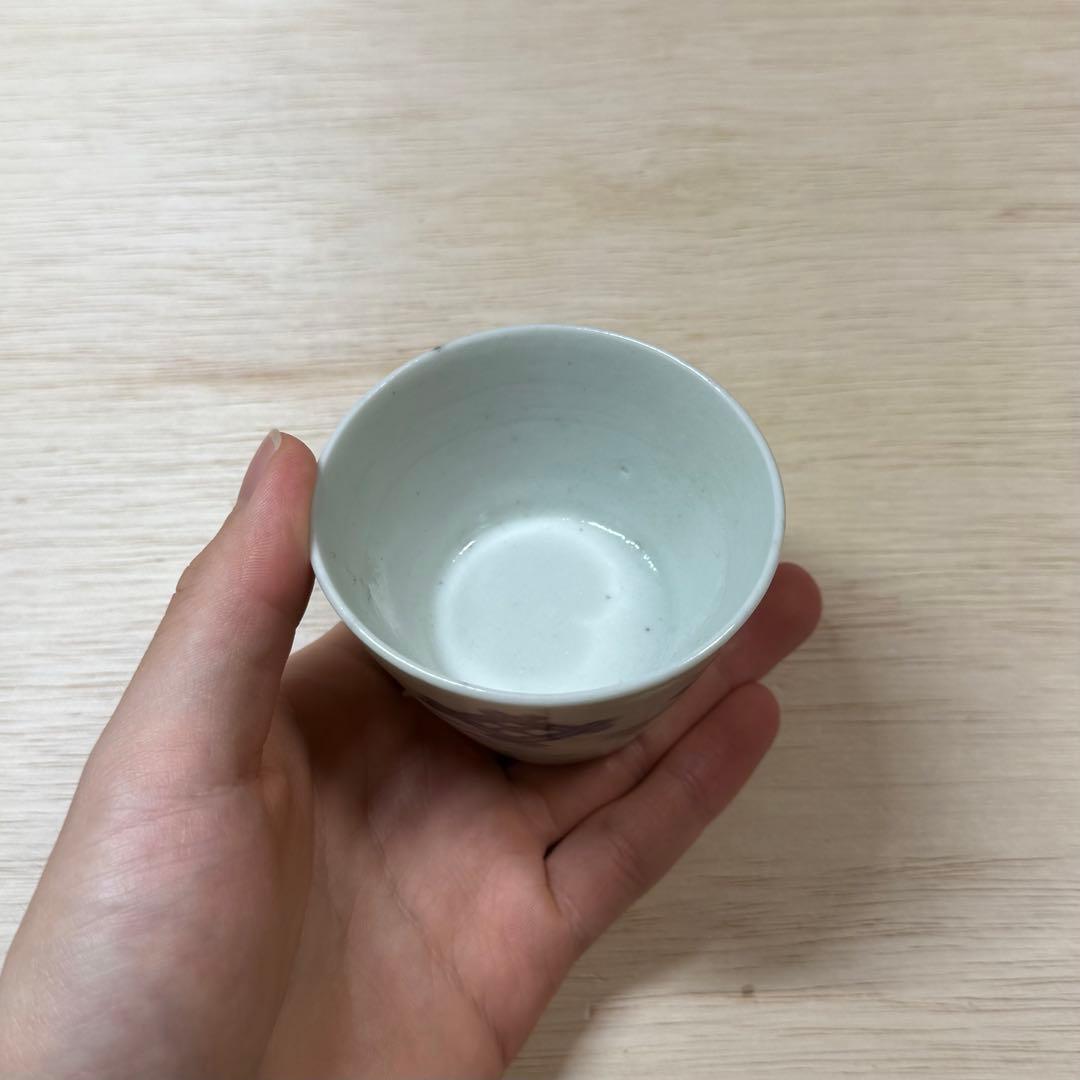 古伊万里 こんにゃく印判 蕎麦猪口 初期手 江戸時代 盃 古美術 蒟蒻印判 骨董