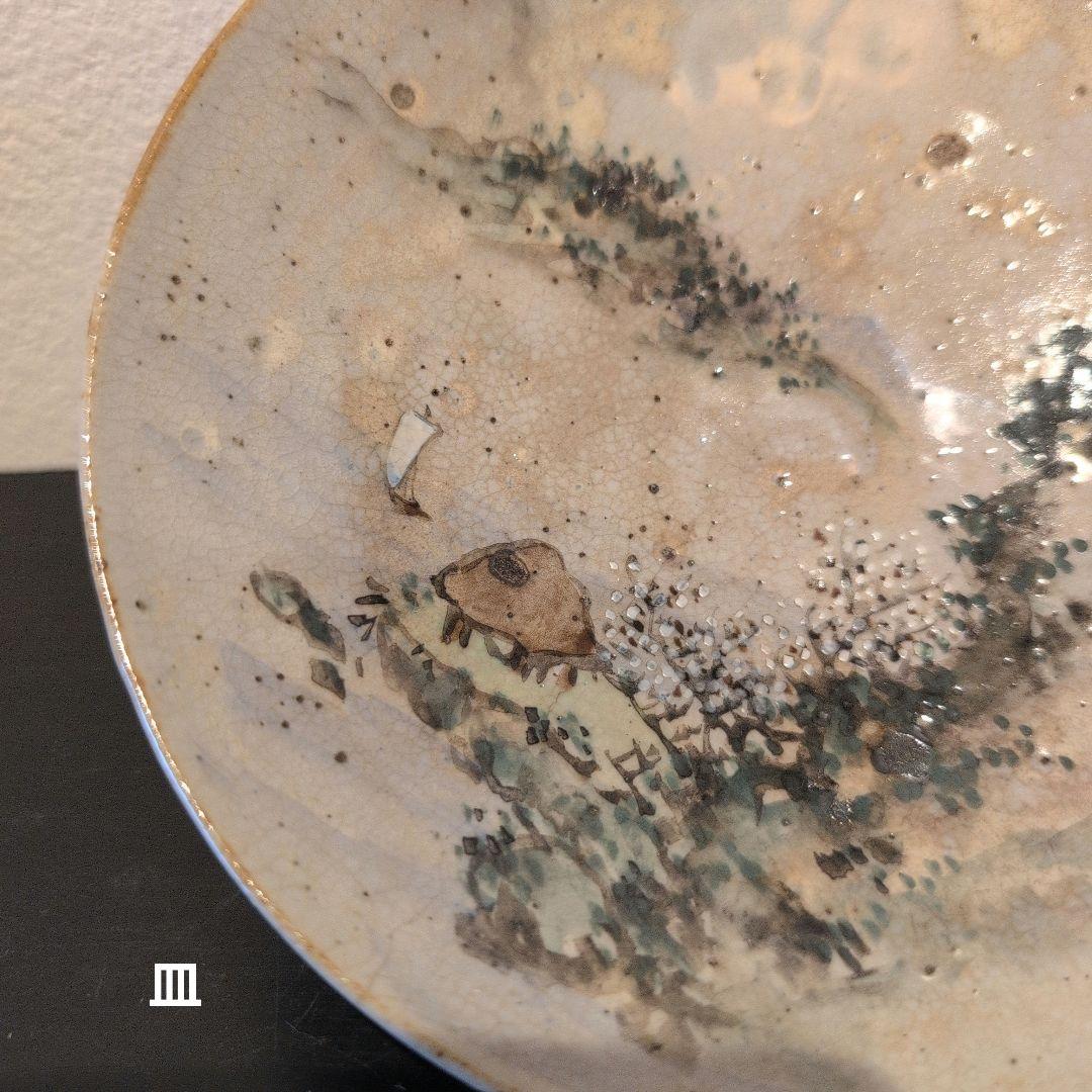 古犬山焼 鉢と皿 あるいは 蓋物と金環古材　平棗　堀内宗完　箱書き