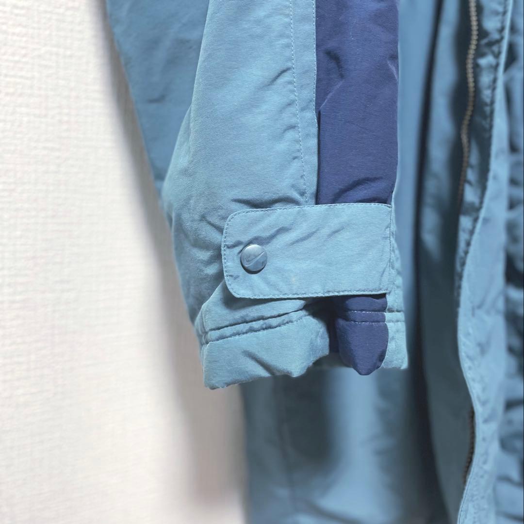 【稀少】90s 銀タグ NIKE ナイキ　刺繍　ベンチコート　キルティング　XL