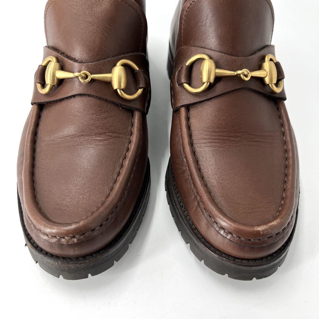 グッチ　ハイカット　ビットローファー　チャッカブーツ　ホースビット　23.5相当