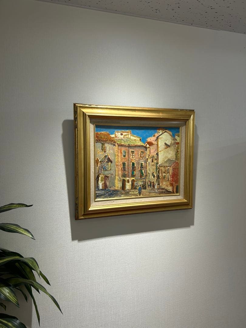 楢崎重視の油彩画、[トレドの風景] サイズ6号