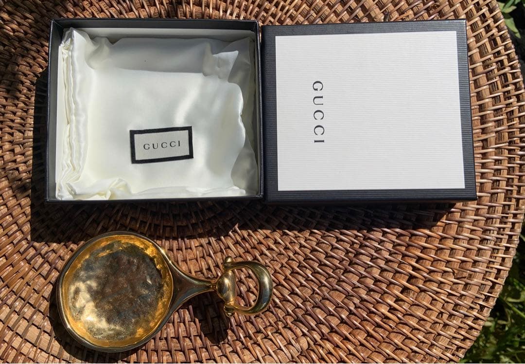 J*0様 GUCCI イタリア製 真鍮 ハンマード仕上げ スプーン型 アンティー