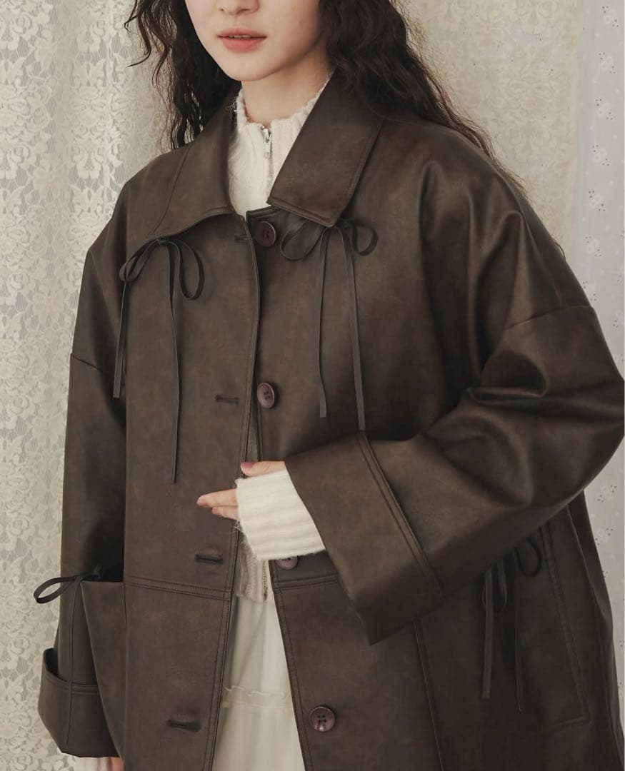 MerryJenny ルーズでメンズライクなレザージャケット