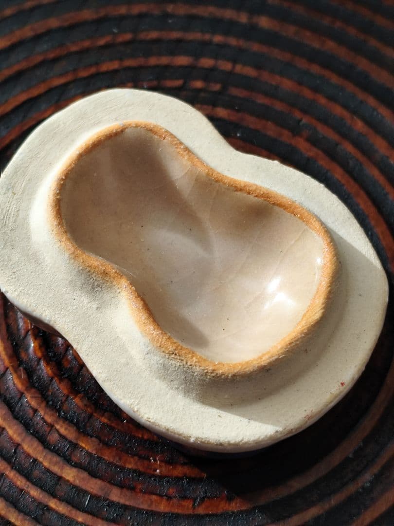 陶器　茶道具 香合 クリスマス サンタクロース 浅見与し三作 吉峯窯　茶道