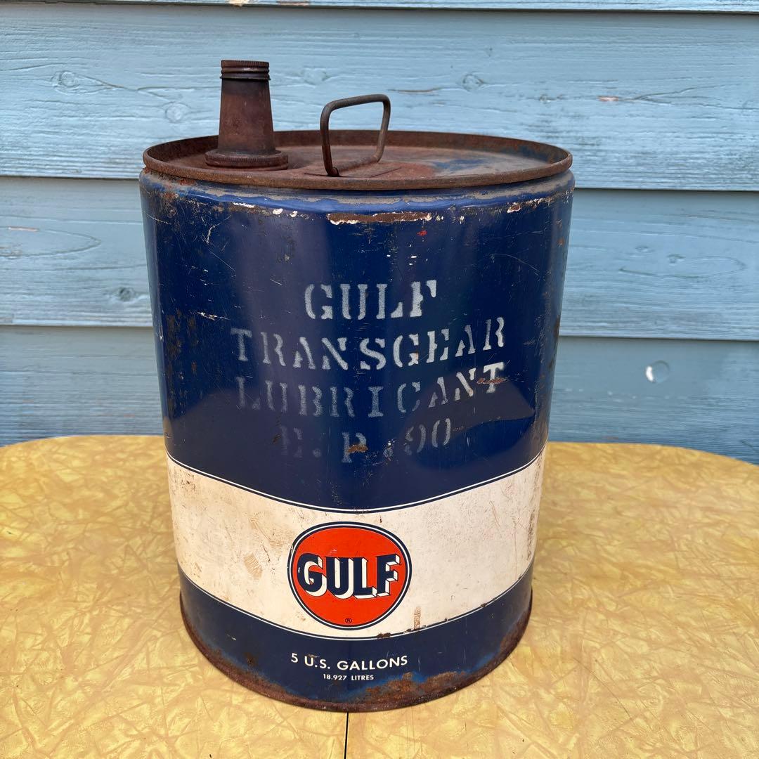 USA VINTAGE GULFガルフ 5ガロン缶 1950s