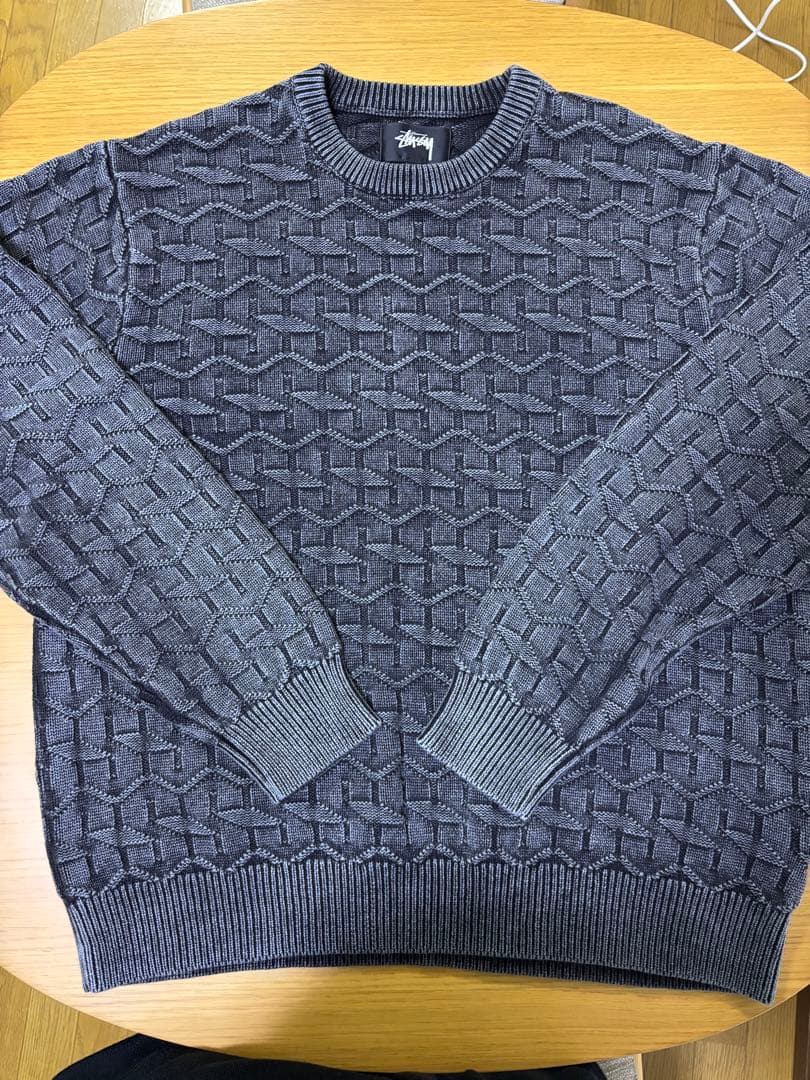 トップス STUSSY 22AW STRAND SWEATER BLACK