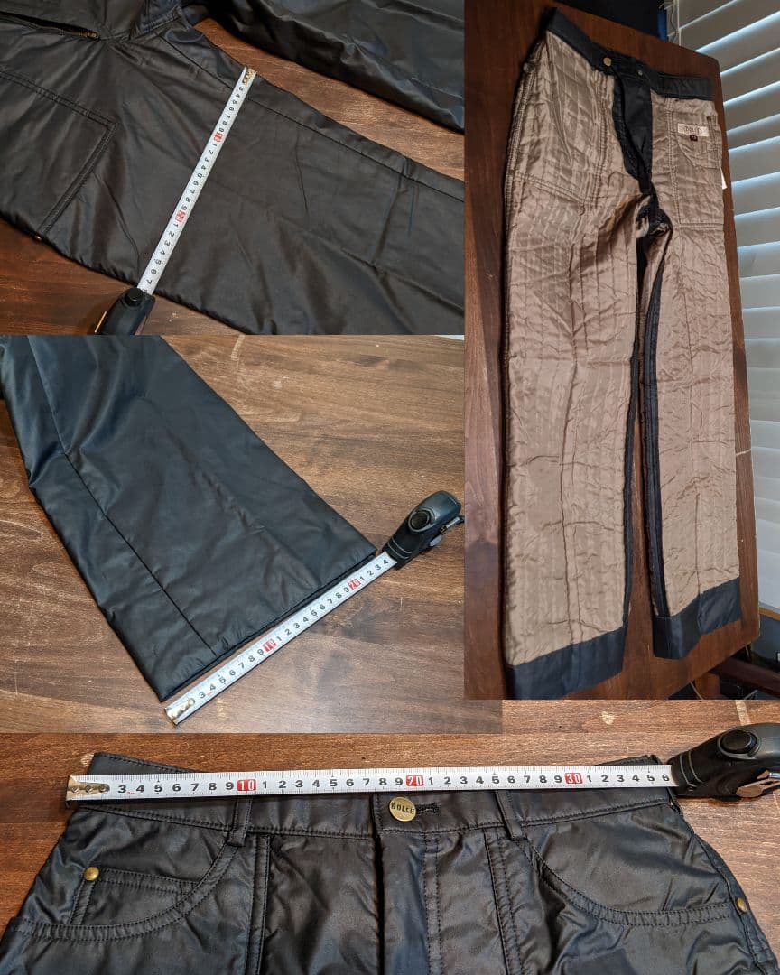 DOLCE　中綿　ダウン　系　ロングパンツ　ナイロン　保温　防寒　黒　　スポーツ
