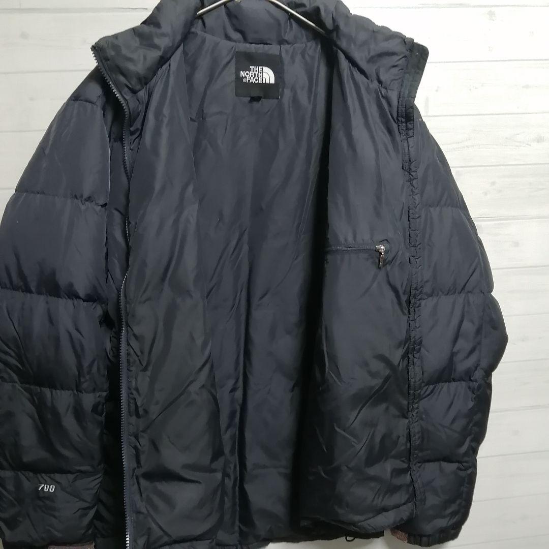 【希少XL】ノースフェイス スクエアステッチ ライトダウン 700フィル 黒