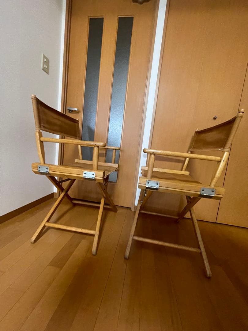 ビンテージディレクターズチェア　レア　ペア　キャンプチェア　アウトドアチェア