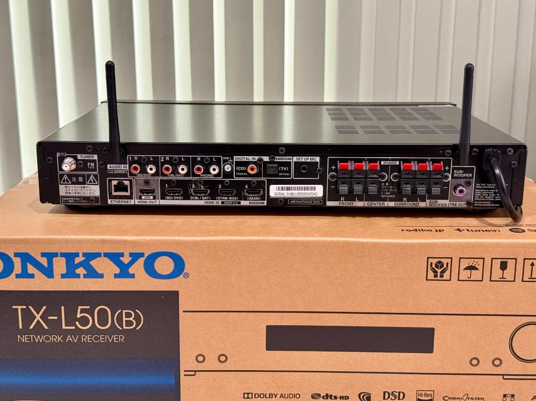 ONKYO TX-L50(B) ネットワークAVレシーバー（AVアンプ）