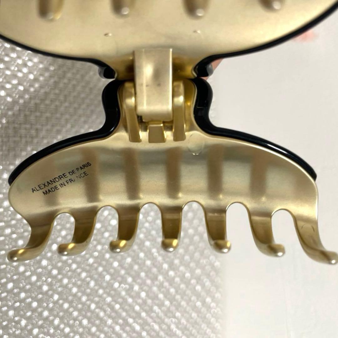 アレクサンドルドゥパリ　ヴァンドームクリップ Mサイズ　ゴールド　ブラック