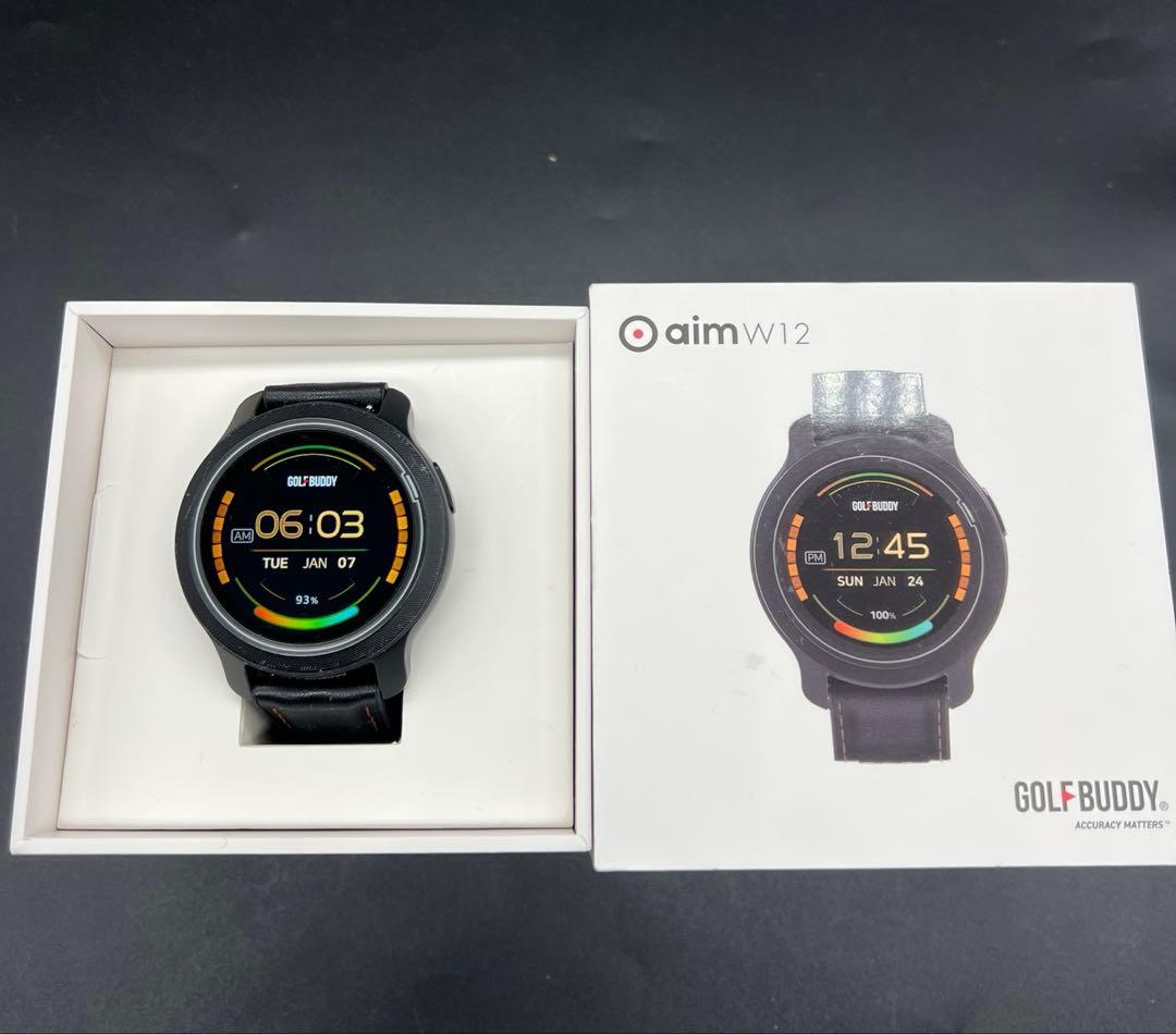 【美品】GOLFBUDDY aim W12 ゴルフGPSウォッチ 動作確認済