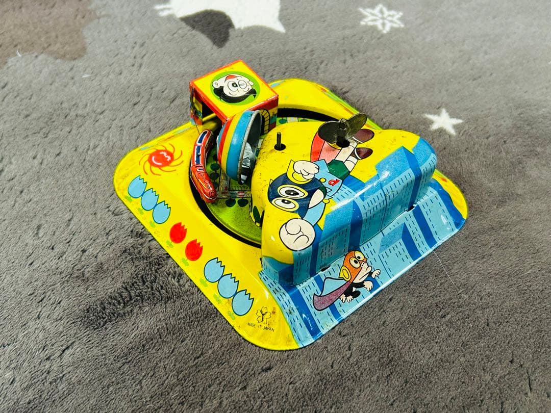昭*和様 レア/レトロ　ヨネザワ　パーマン　電車まわり　おもちゃ 手動巻き式