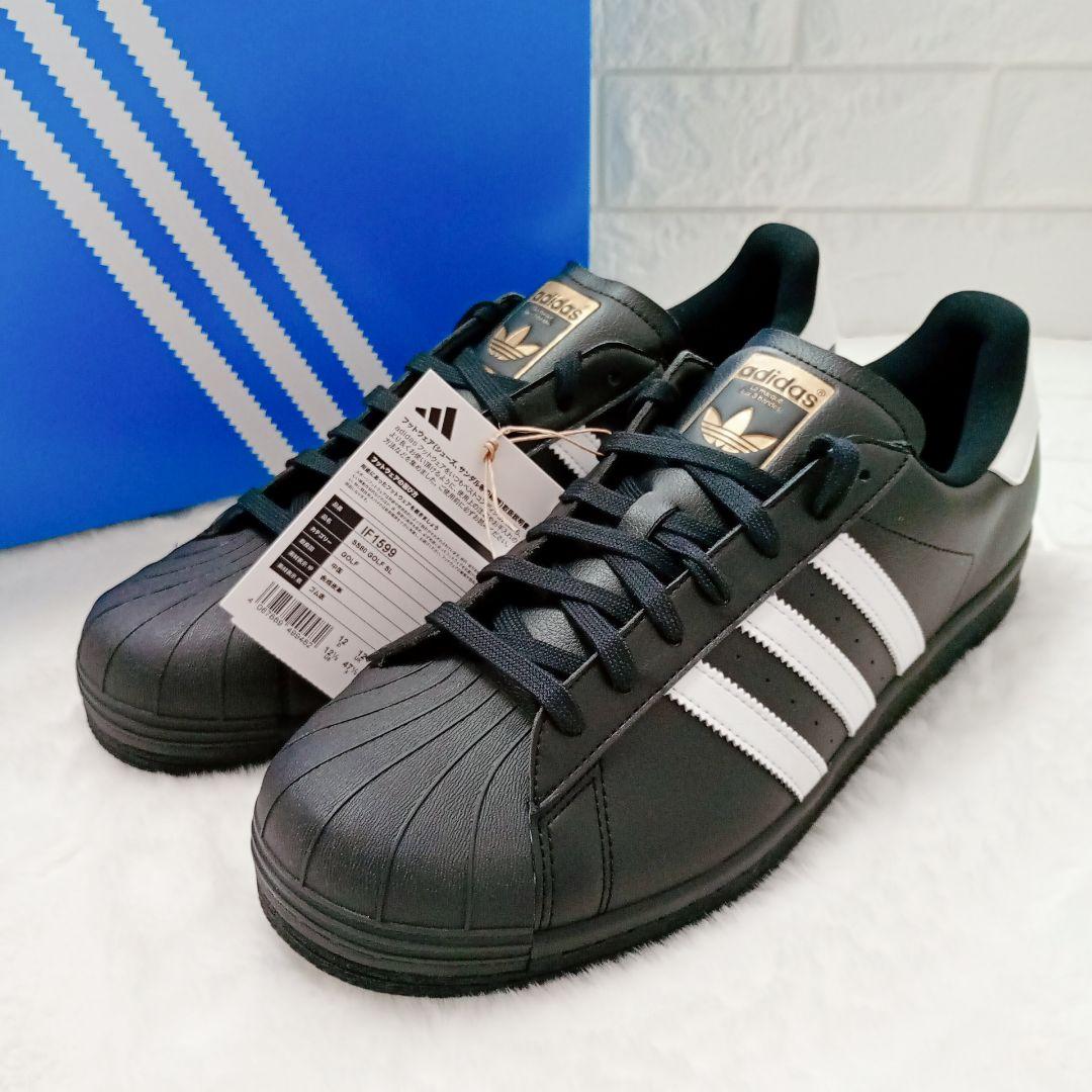 ❣️新品❣️adidas SS80 GOLF SL ゴルフシューズ 黒×白 30