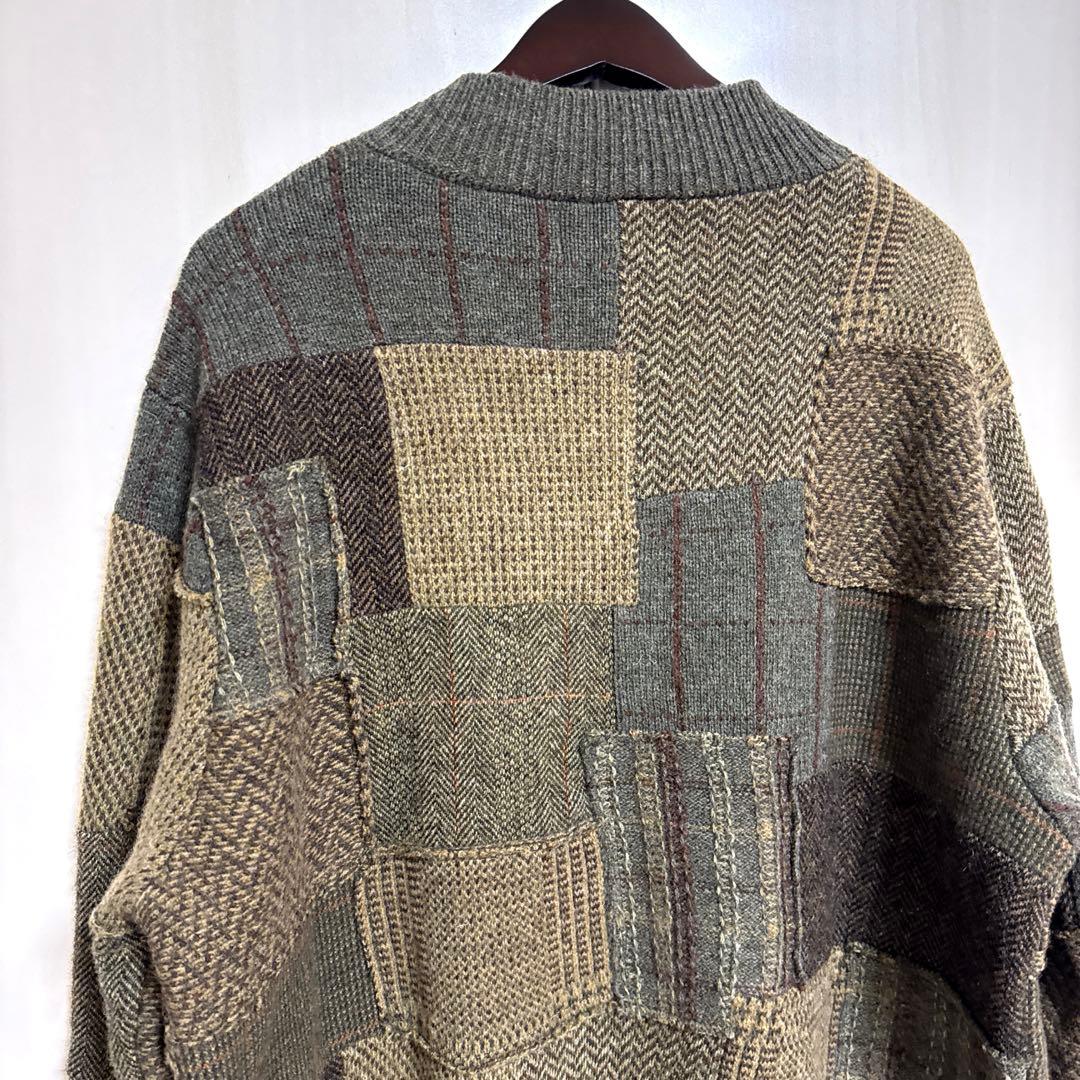 新品　RRL ダブルアールエル　パッチワーク ウールカシミヤセーター　XL