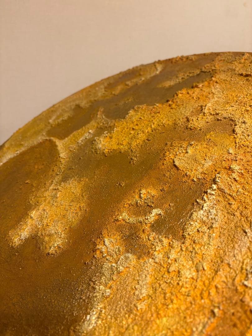 油絵原画 MOON 油彩画 原画 月 画鋲で設置可能