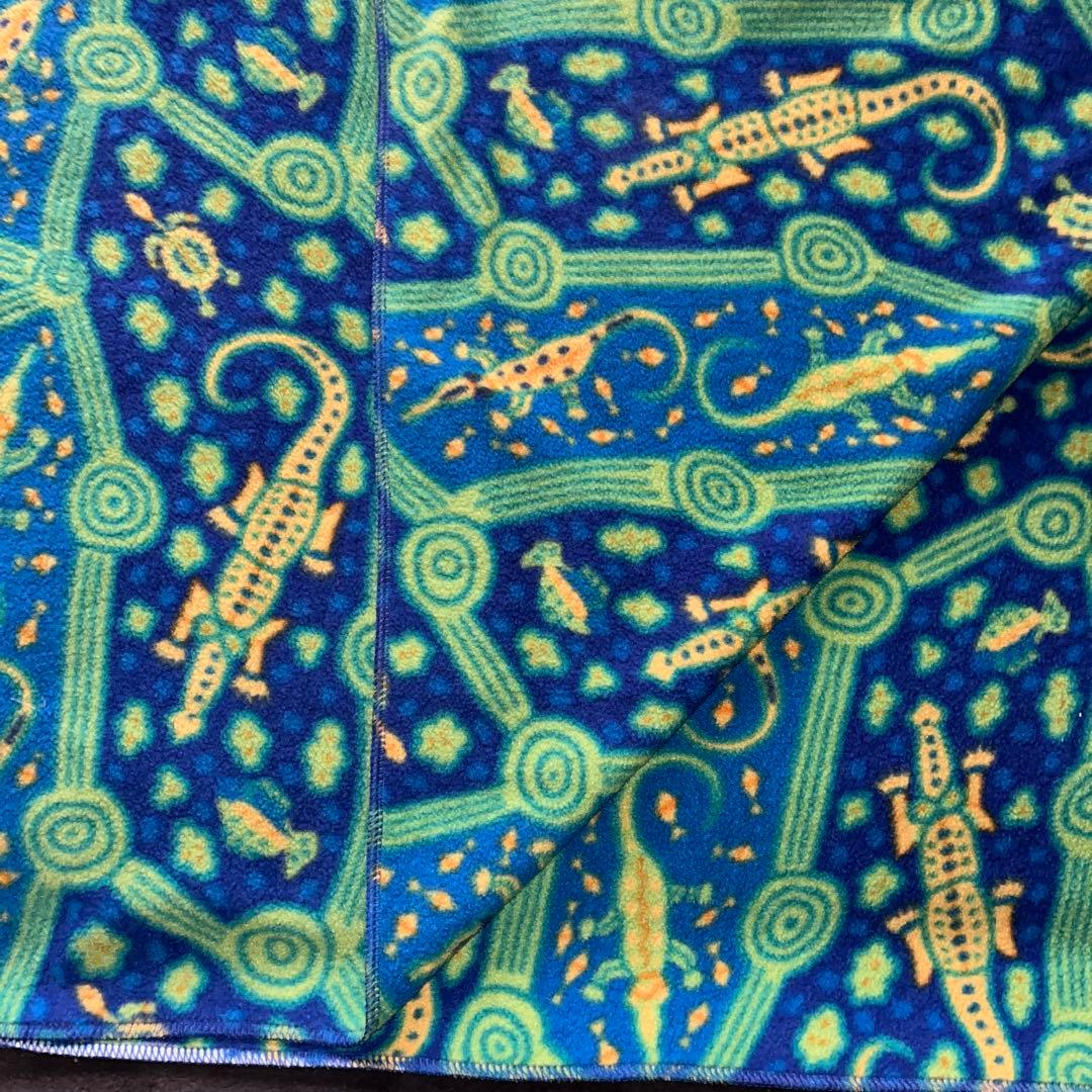 90S ヴィンテージ パタゴニア ワニ柄 クロコダイル フリースブランケット