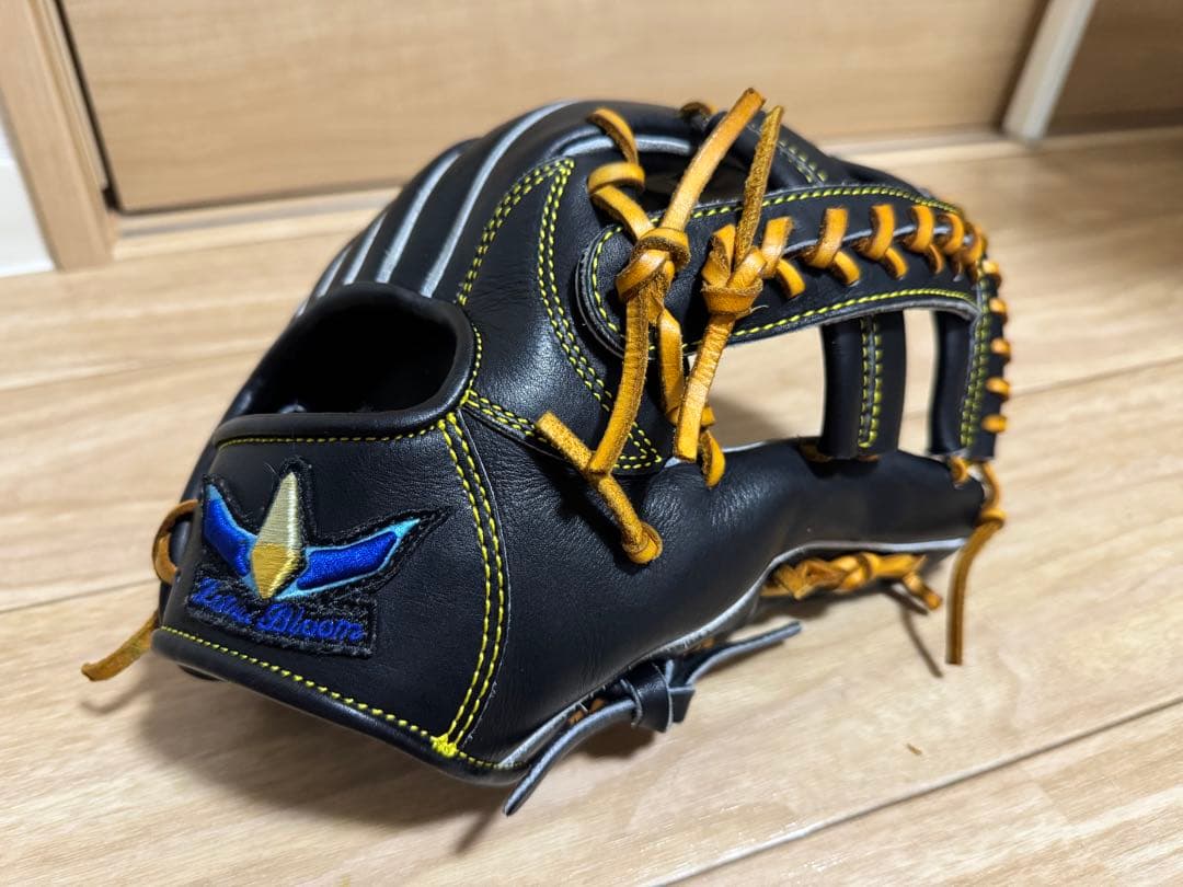 【キップレザー】ロータスブルー　一般軟式内野手用グローブ