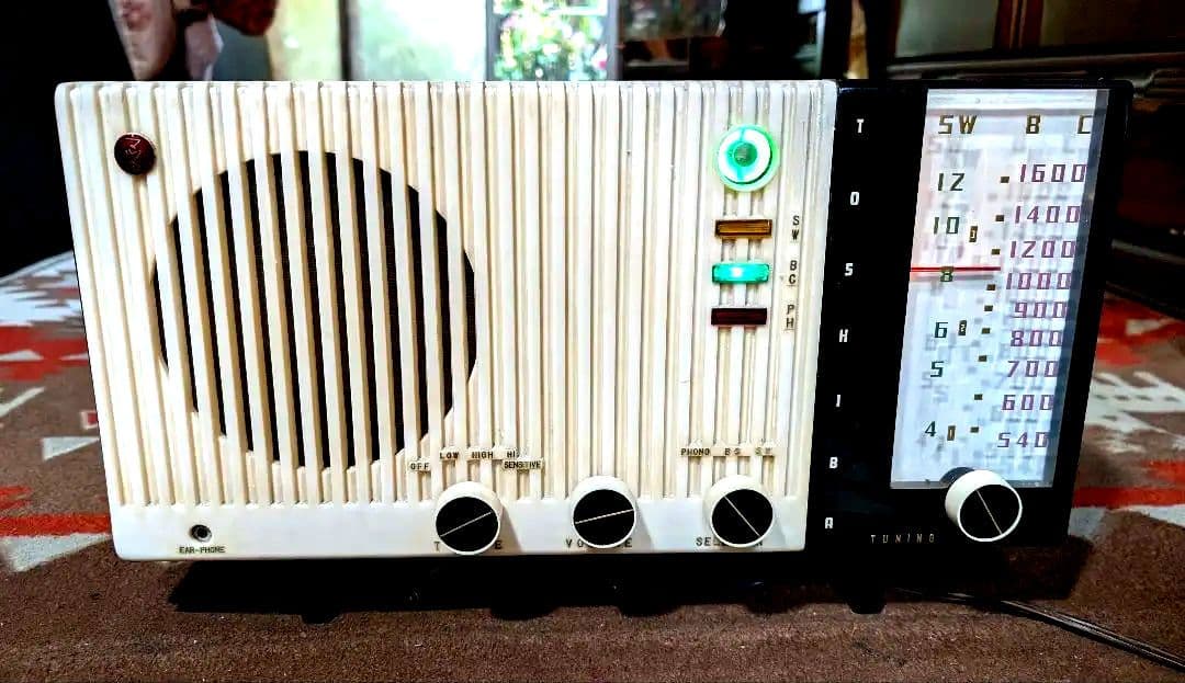 マツダうぐいすGS 昭和レトロ 真空管ラジオ　マジックアイ付