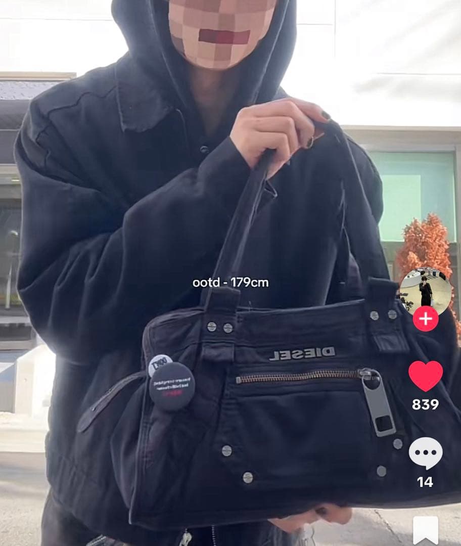 バッグ Archive Y2k Diesel l Logo Bag Black