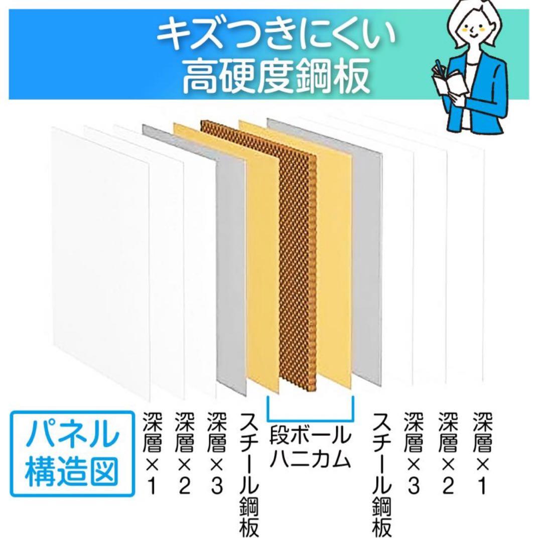 両面無地ホワイトボード 1800×900 cm キャスター付き