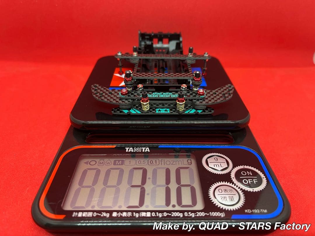 【ミニ四駆・VZ用】2軸ATピボットバンパー＋フロント提灯　2022／カーボン