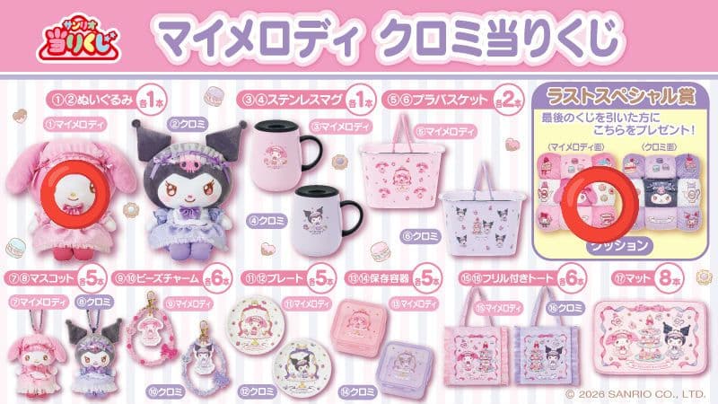 サンリオ一番くじ ぬいぐるみ・ステンレスマグカップクロミ ラストワン賞セット