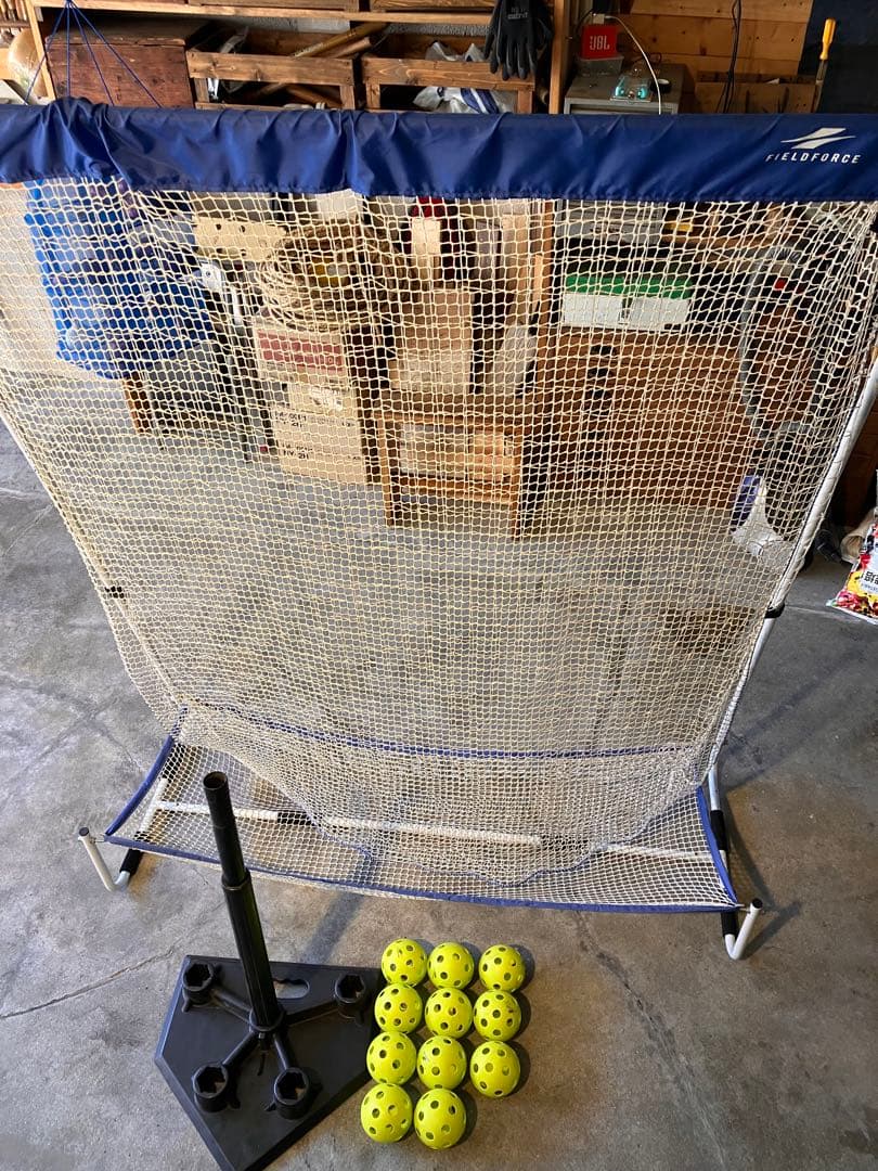 バッティング練習 3点セット (ネット、バッティングティー、ボール)