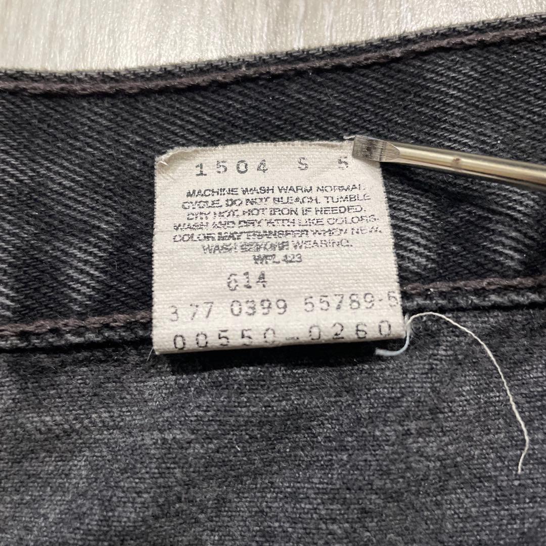 90s Levi's 550 後染めブラック W38 L30 デニムパンツ