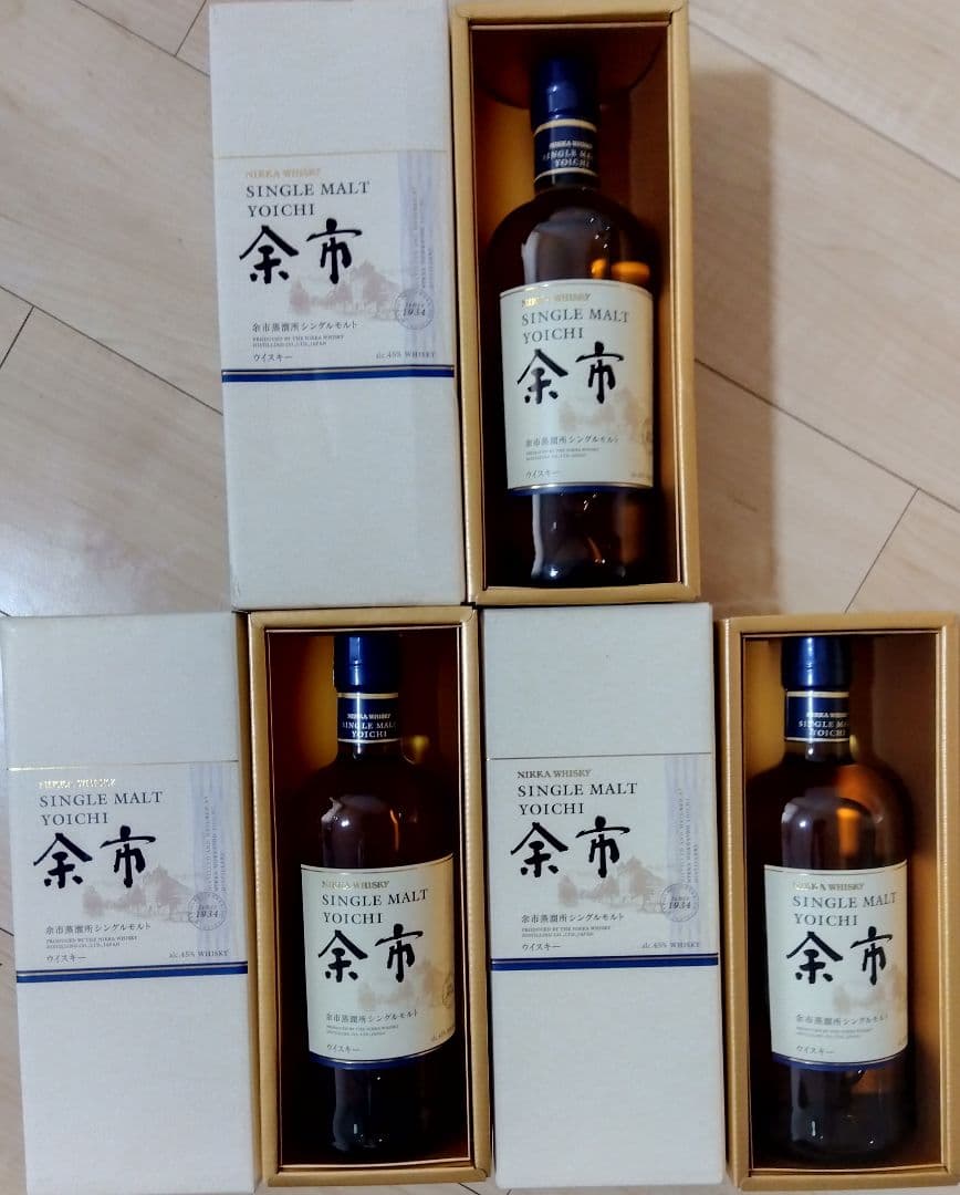 【化粧箱付き】 余市 シングルモルトウイスキー 3本
